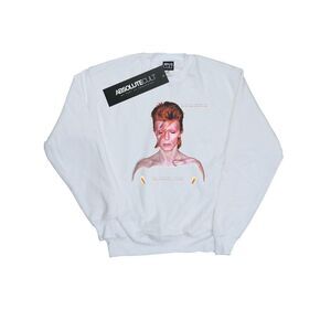 David Bowie Womens/Ladies Aladdin Sane Version Sweatshirt / White